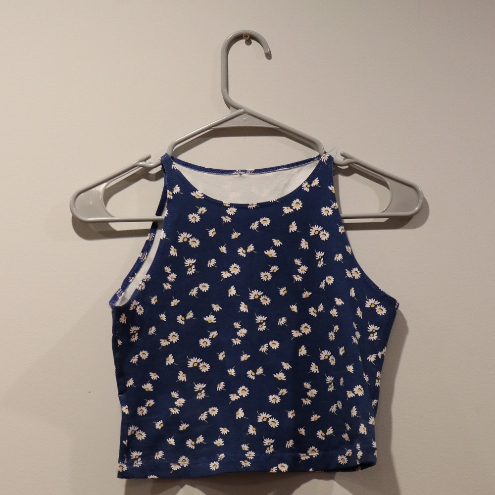 Daisy Print Crop Top